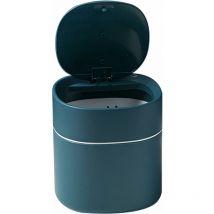 Mini poubelle de bureau avec couvercle (bleu marine)-Fei Yu