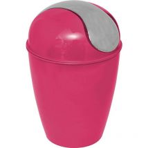 Mini poubelle conique pp avec couvercle 1,7l - fuchsia Tendance