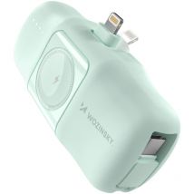 Mini powerbank 5000mAh 15W chargeur iPhone Lightning et Apple Watch - vert