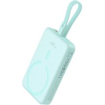 Mini Powerbank MagSafe 10000mAh 20W avec câble Lightning pour iPhone 0,3m bleu