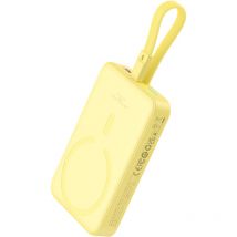 Mini Powerbank MagSafe 10000mAh 20W avec câble Lightning pour iPhone 0,3m jaune