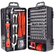 Mini Präzisionsmagnet-schraubendreher-set 135-in-1, Reparatur-werkzeugset Für Iphone, Laptop Und Uhr Mit Organizer, Rot