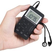 Mini radio portable, récepteur radio AM FM, walkman, casque radio personnel