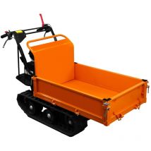T-mech - Raupentransporter Dumper Muldenkipper Motorschubkarre Benzin 300kg Kippbox 196cc