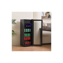 Okwish - Mini réfrigérateur 128 l, congélateur 8 l + réfrigérateur 120 l, peut contenir 94 canettes de soda, eau, bière ou vin. Fonctionnement