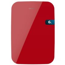 Cecotec - Mini Fridge de 6L Bolero MiniCooling 6L Bahamas Red. Fonctionnement 12V-220V, Compatible Voiture et Caravane, Fonction de refroidissement