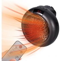 Ulisem - Mini Riscaldatore Elettrico da Parete con Telecomando, Termoventilatore a Parete per Bagno, Riscaldatore Elettrico Economico da 900 w per