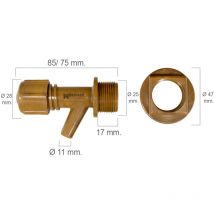 Mini robinet en plastique avec écrou 3/4'