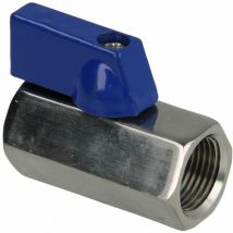 Mini robinet à bille 1/2 ff/ff inox