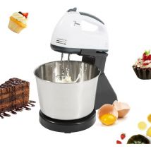 Mini Robot Pâtissier Silencieux Professionnel 100W Robot Pétrin Pétrisseur Pâtisserie Solide Robot de Cuisine Multifonctions avec Bol 1.7L Batteur