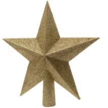 Cimier De Sapin Étoile Dorée 19x4,2x19cm – Accessoire pour sapin de Noël – Décoris