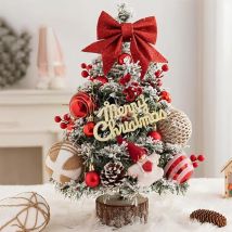 Coocheer - Mini Sapin de Noel Artificiel 45CM,Petit Arbre de Noël avec des lumières LED,Sapin de Noel Miniature,Petit Sapin de Noel Table,Arbre de