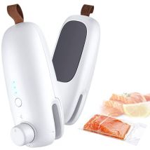 Mini scellant alimentaire portable - Scelleur de sacs en plastique sous vide 2-en-1 (1 pcs)