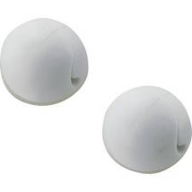 Conrad Components - MSWC-10WT embase de fixation autocollant 93014C612 plage de ø du faisceau 2 mm (max) blanc 10 pc(s)