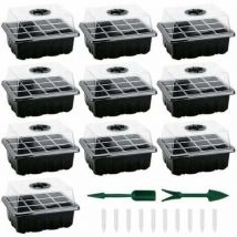 Yzmrbdqc - Mini serre pour semis, lot de 10 Mini serres pour plantes 120 cellules, plateau de semis avec plateau et couvercle, plateau de semis