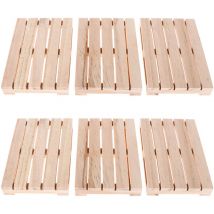 Mowze - Mini sous-verres de palette en bois pour boissons, boissons chaudes et froides, mini blocs de construction empilables, bricolage
