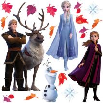 Ag Art - Mini Stickers Disney - La Reine des Neiges 2 - modèle feuilles d'automne - 30 cm x 30 cm