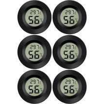 Mini thermomètre indicateur de température - Plage de température de -50 70 °C - 10% 99% rh - 6 pièces