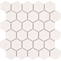 Decora Mosaicos - Carrelage Mosaïque Hexagone Blanc 27x28 Cm