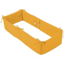 Mini Tour de lit bébé en coton respirant jaune