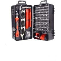 Lauwexe - Jeu de tournevis Mini tournevis magnétique de précision 135 en 1 - Kit d'outils de réparation pour iPhone, ordinateur portable, montre avec
