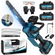 Circlio - Mini tronçonneuse 12 pouces avec batterie,12000mAh 1800W Batterie Tronçonneuse,Pour l'élagage,l'artisanat et les projets de bricolage