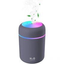 Aougo - Mini-Ultraschall-USB-Luftbefeuchter mit 7 Atemlichtfarben, automatischer Abschaltung, 2 Nebelmodi, für Schlafzimmer, Büro, Auto, Zuhause,