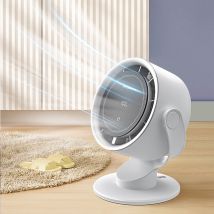 Bleosan - Mini Ventilateur Bureau Portable Turbo Réglable en Vitesse Batterie Rechargeable Affichage led pour Maison Bureau Table Blanc