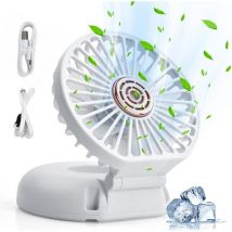 Mini ventilateur portable en 1, mini ventilateur à main rechargeable usb, ventilateur de poche à 3 vitesses, ventilateur personnel pliable,