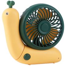 Mini ventilateur silencieux et puissant, pliable, dessin animé, escargot, étudiant, chargement usb, ventilateur de bureau, ventilateur de