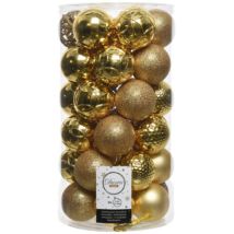 Tube Mit 37 Goldenen Dekokugeln Für Weihnachtsbaum Ø6cm