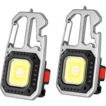 Ersandy - Mini wiederaufladbare LED-Arbeitsleuchte, 800 Lumen, Mini-Taschenlampe, Schlüsselanhänger-Lampe, Inspektionslampen, wasserdichte