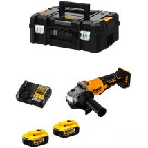 Mini-winkelschleifer Dewalt Dcg408p2t (2 X 5,0 Ah + Dcb1104 + Tstak Ii)