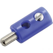 Kahlert Licht - Miniatur-Bananenstecker Stecker, gerade Stift-Ø: 2.6 mm Blau 1 St.