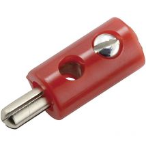 Kahlert Licht - Miniatur-Bananenstecker Stecker, gerade Stift-Ø: 2.6 mm Rot 1 St.