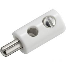 Kahlert Licht - Miniatur-Bananenstecker Stecker, gerade Stift-Ø: 2.6 mm Weiß 1 St.