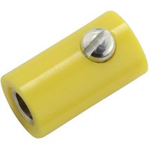 Miniatur-Laborbuchse Buchse, gerade Stift-Ø: 2.6 mm Gelb 1 St. - Kahlert Licht