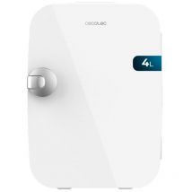 Cecotec - Mini Nevera Bolero MiniCooling Río White 4L. Funcionamiento 12V-220V, Compatible coche y caravanas, Función enfriamiento y calentamiento,