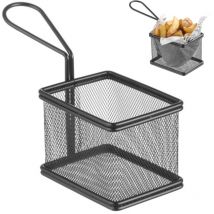Miniatur-Servierkorb für frittierte Snacks mit Griff 100x80x75 mm Hendi 425619