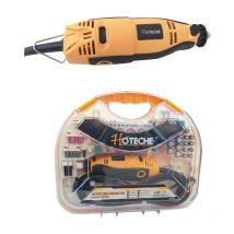 Miniutensile rotativo/Minitrapano 160W tipo Mini Drill con 210 accessori in valigetta Hoteche P801