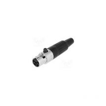 Minixlr Connecteur mâle 5 broches à souder pour antenne Mxlr-5w