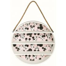 Minnie - Mensola da Muro Rotonda in Legno - Rosa