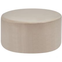 Mint Essentials Freya Velvet Footstool in Beige 75cm x 40cm