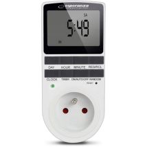 Minuterie électronique numérique – 638714 – ELA101 – LCD 2,3 pouces, 8 boutons, 16A, 3680W – Esperanza