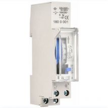 Minuterie mécanique de 24 heures Minuterie minimale de 15 minutes Montage sur rail Batterie intégrée, SUL180a AC220-240V Gris - SUL180a AC220-240V