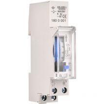 Minuterie mécanique de 24 heures Minuterie minimale de 15 minutes Montage sur rail Batterie intégrée, SUL180a AC220-240V Gris - SUL180a AC220-240V