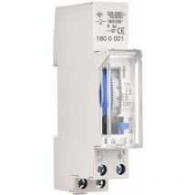 Minuterie mécanique de 24 heures Minuterie minimale de 15 minutes Montage sur rail Batterie intégrée, SUL180a AC220-240V Gris - SUL180a AC220-240V