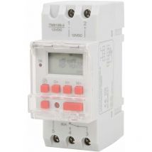 Programmateur Horaire Electrique Minuterie Relais Interrupteur Horaire afficheur LCD Préréglage Hebdomadaire Programmable, 12V DC 30a Minuterie