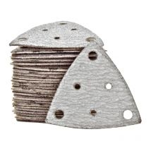 Miotools - Shark Klett-Schleifblätter, 82 mm, 6-Loch, f. Deltaschleifer, Normalkorund (50 Stk.) K320