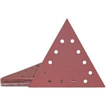 Fox Klett-Schleifscheiben, 290 x 250 mm, 12-Loch, f. Trockenbauschleifer, Normalkorund (25 Stk.) K100 - Miotools
